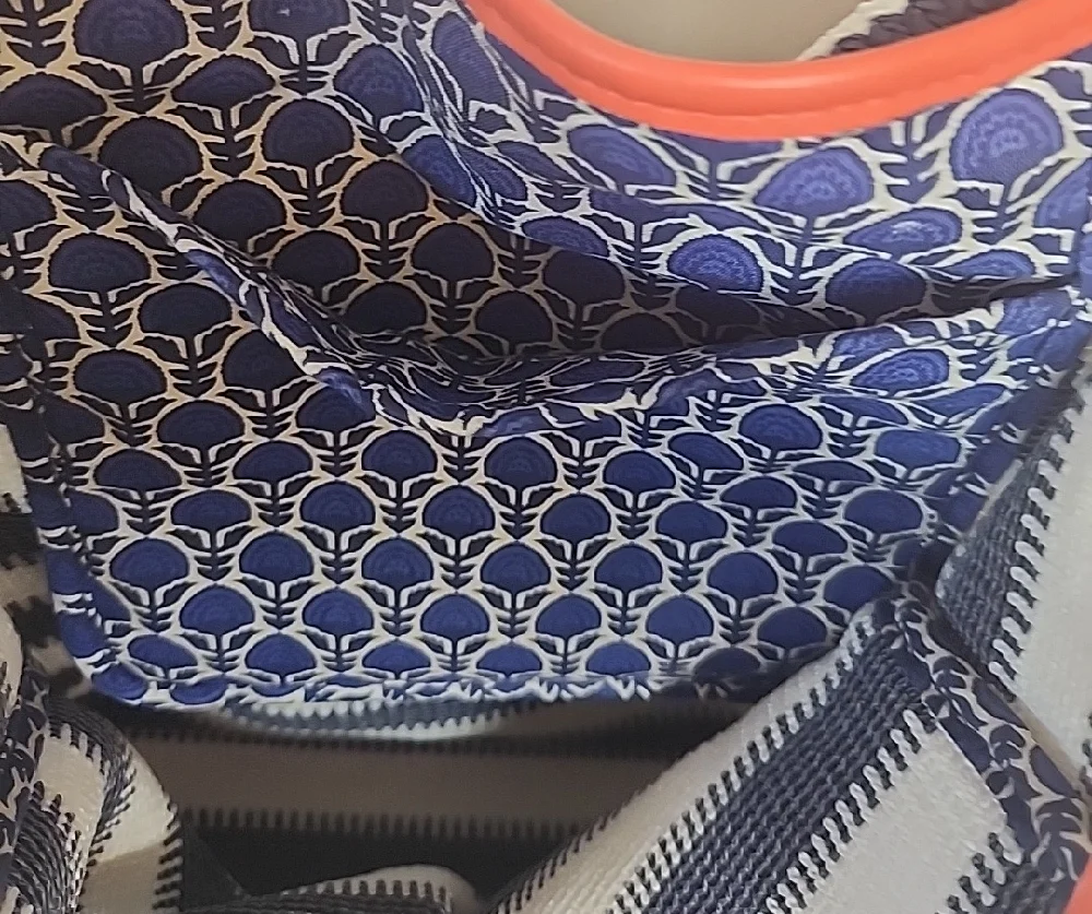Vera Bradley Navy Blue and White Nautical Tote Bag with Rope Handles And Tags